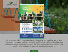 Tablet Screenshot of greenfieldhousingindia.com